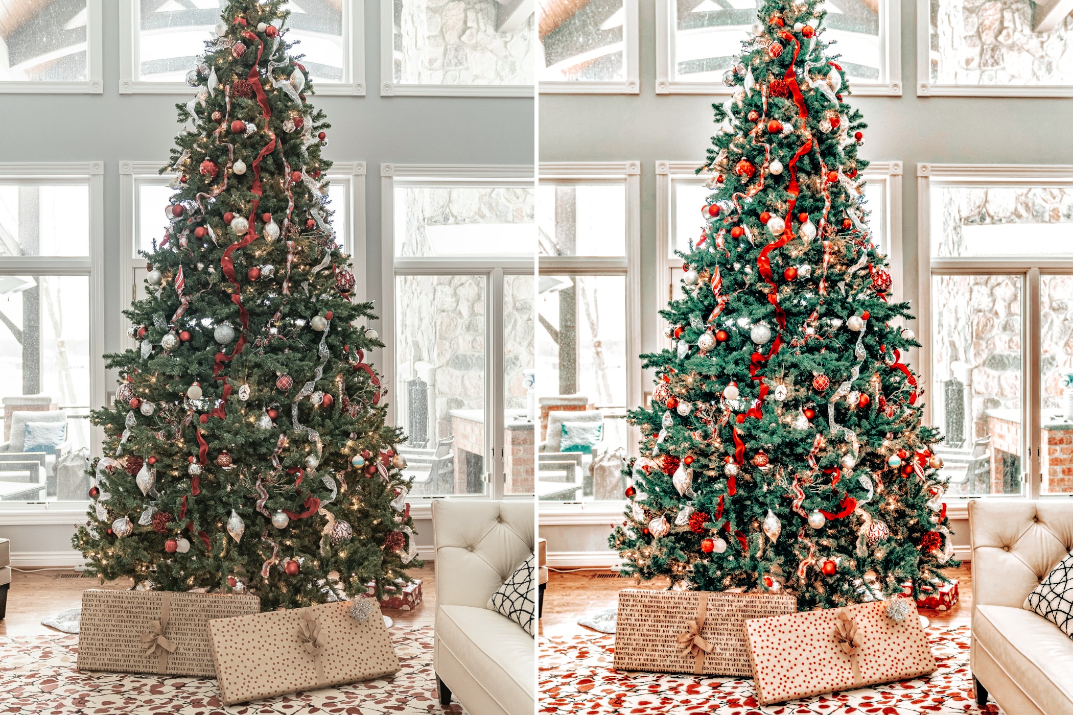 Photomator/Pixelmator Christmas preset effect. Example #2