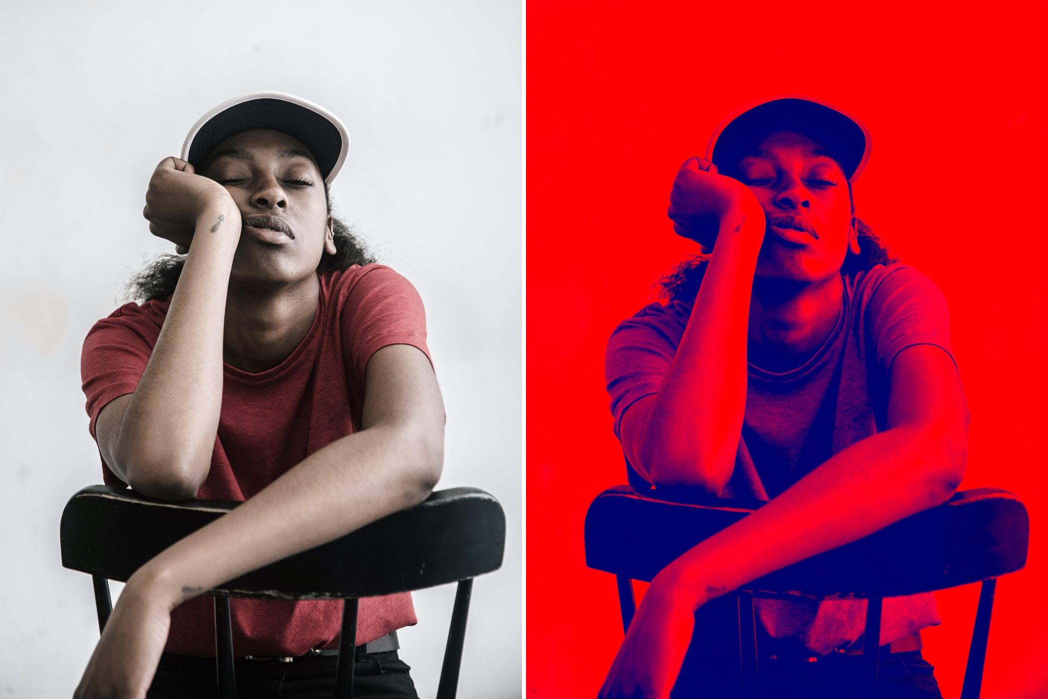 Photomator/Pixelmator Duotone preset effect. Example #1