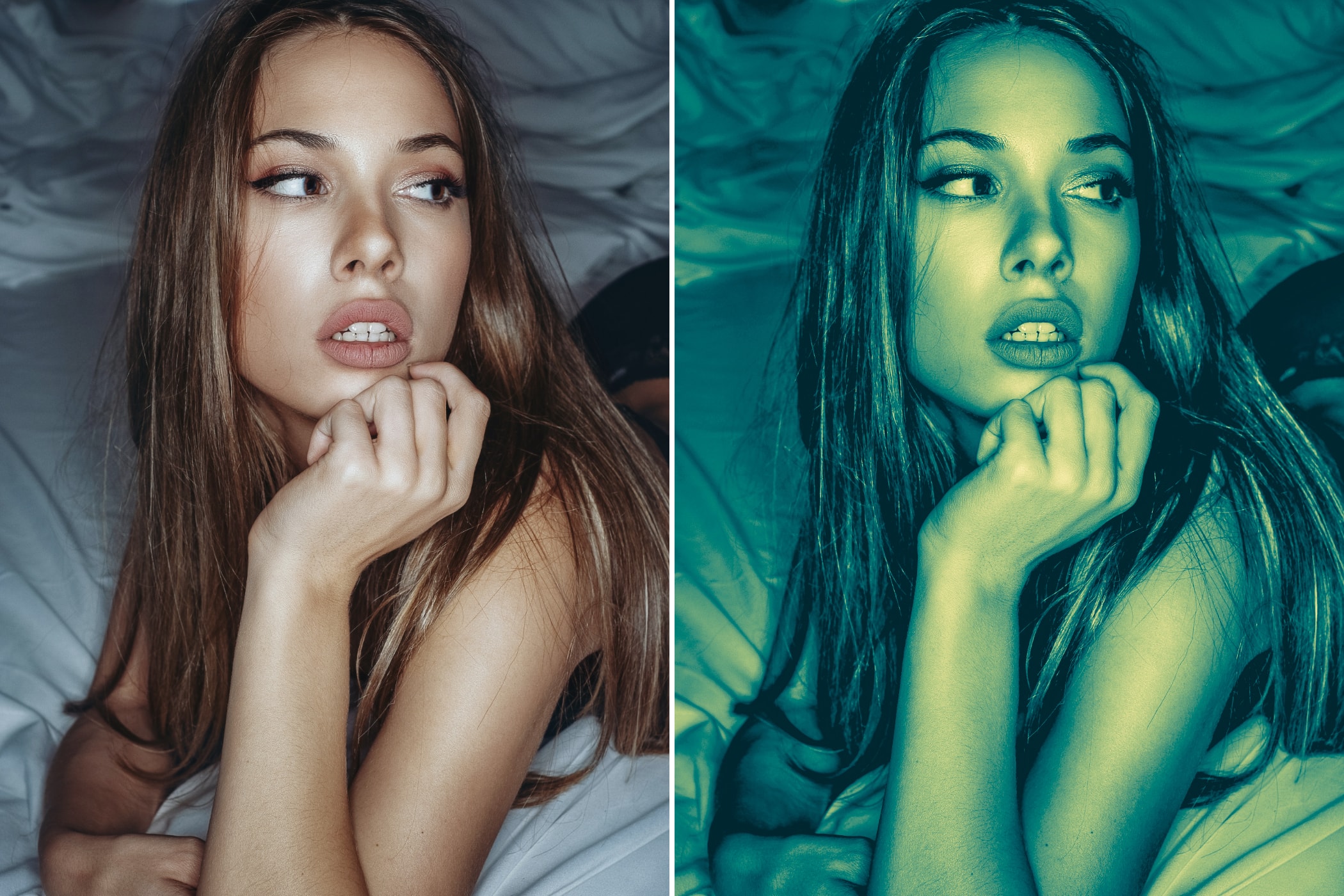 Photomator/Pixelmator Duotone preset effect. Example #3