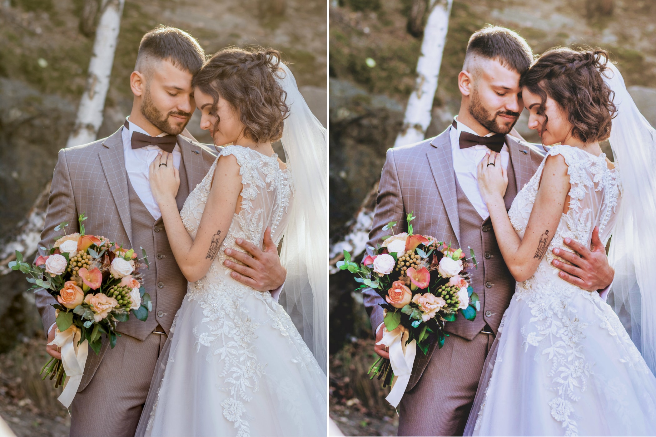 Photomator/Pixelmator Wedding preset effect. Example #1