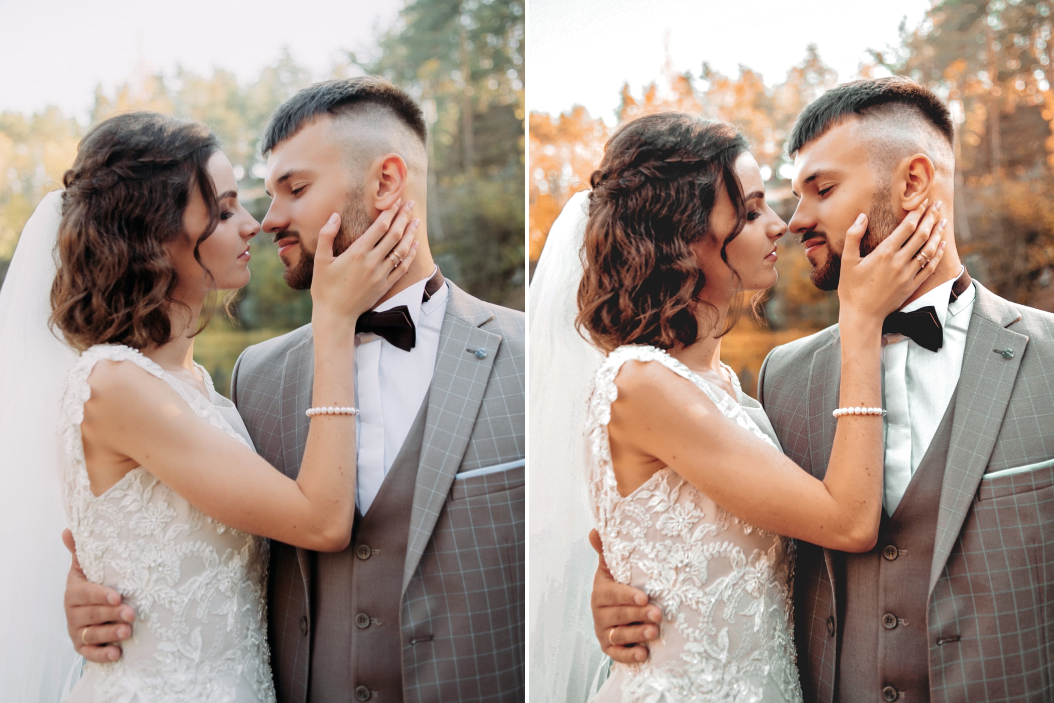 Photomator/Pixelmator Wedding preset effect. Example #2